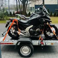 Przyczepa TEMARED MotoQuad 2616 z załadowanym motocyklem